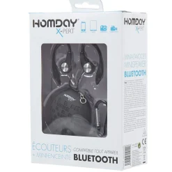 Ecouteurs et mini enceinte Homday