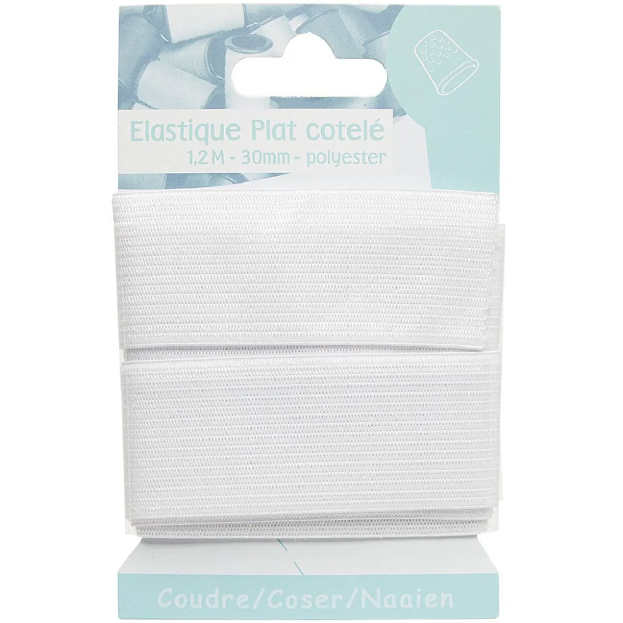 Elastique blanc 3x120 cm