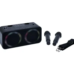 Enceinte karaoké 2 micros Homday Party - portée 10m autonomie 3h