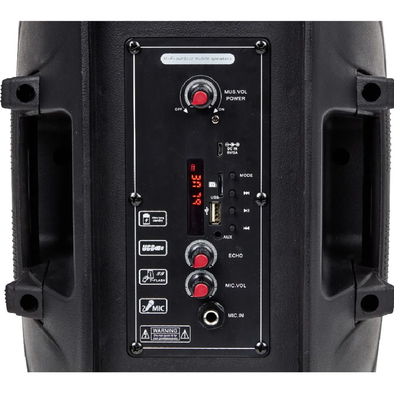 Enceinte nomade avec effet de lumière et micro