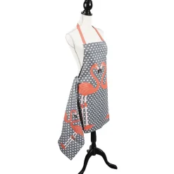 Ensemble de cuisine design flamant rose et coeur