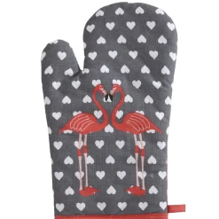 Ensemble de cuisine design flamant rose et coeur