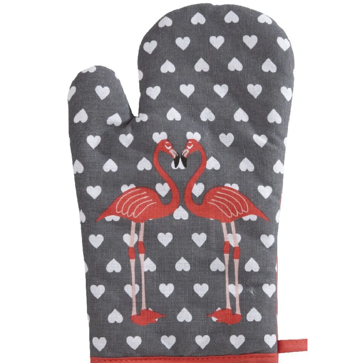 Ensemble de cuisine design flamant rose et coeur