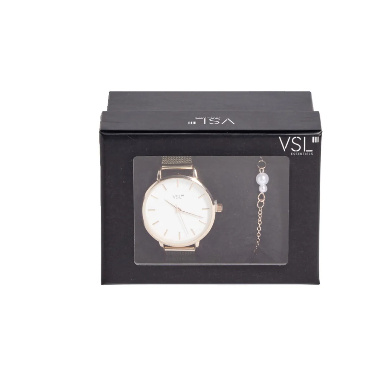 Ensemble montre et bracelet femme rose gold