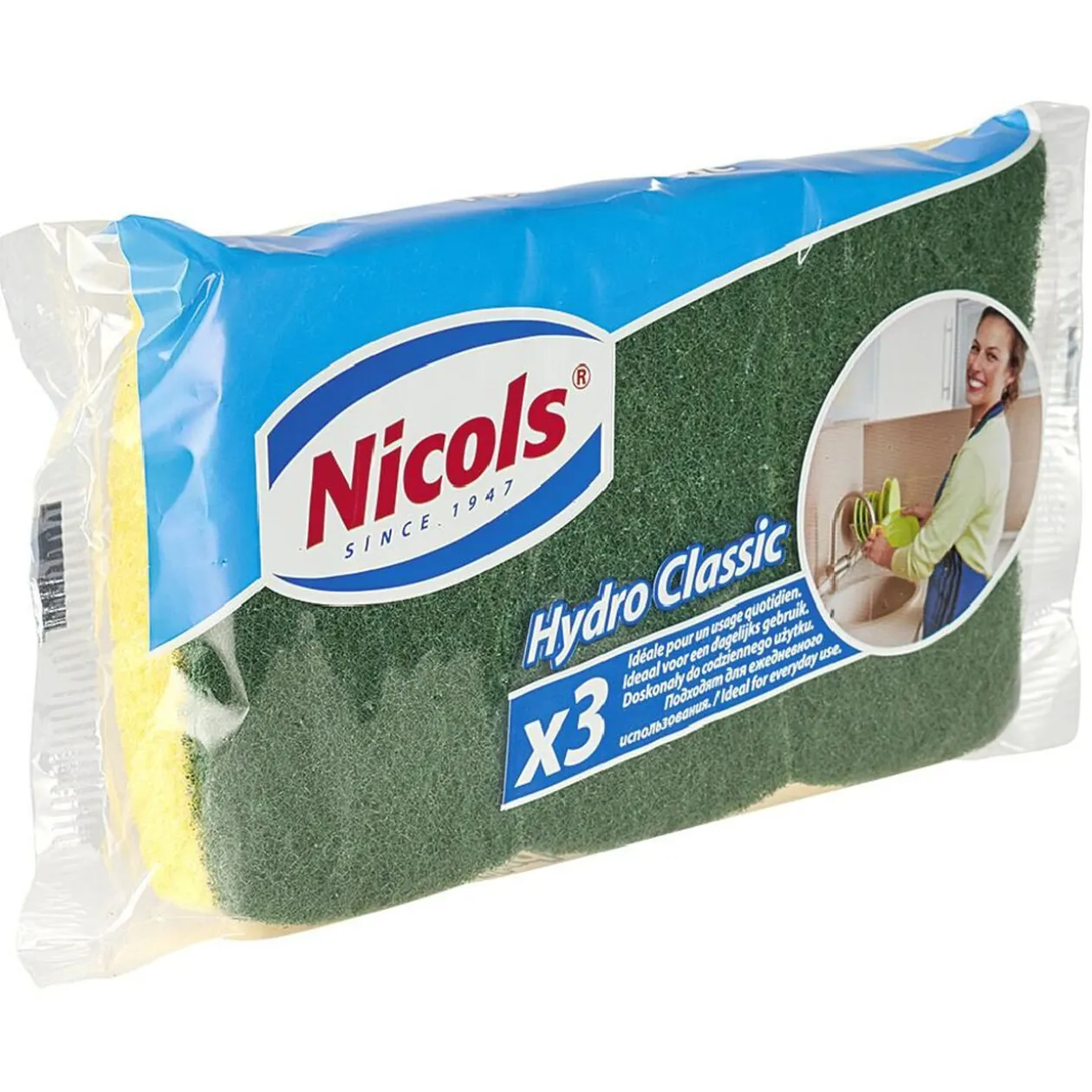 Eponge grattoir Nicols Hydro Classic x3