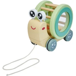 Escargot à tirer en bois