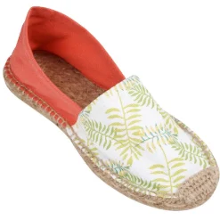 Espadrille Femme corail motif feuille T36/41