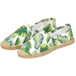 Espadrille Femme imprimé feuillage T36/40