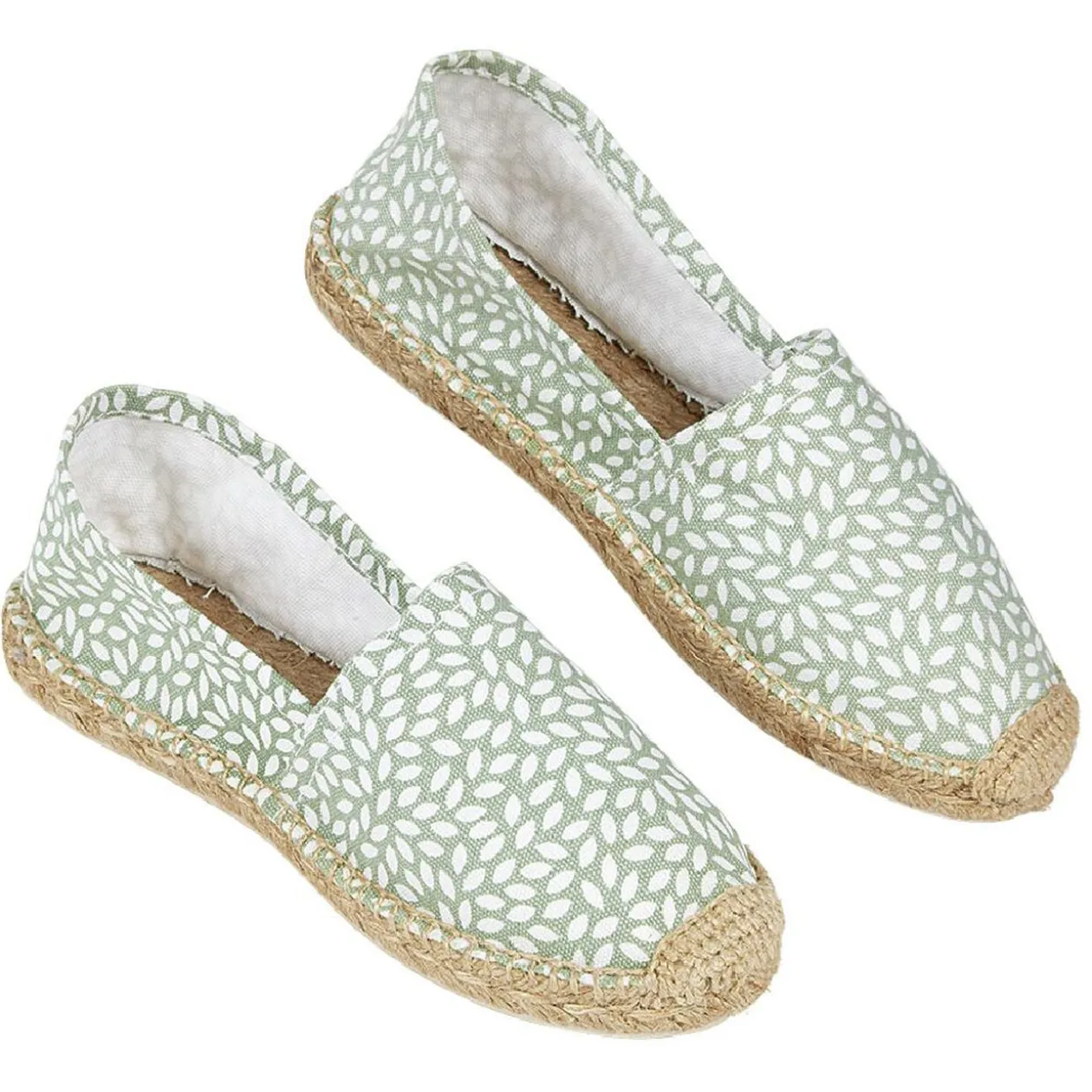 Espadrilles Femme imprimé vert et blanc T36/40