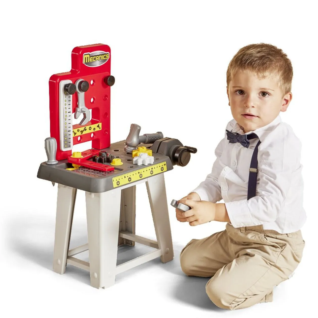 Etabli bricolage enfant avec 19 accessoires