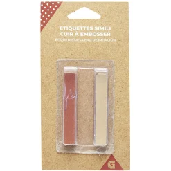 Etiquettes à embosser en simili