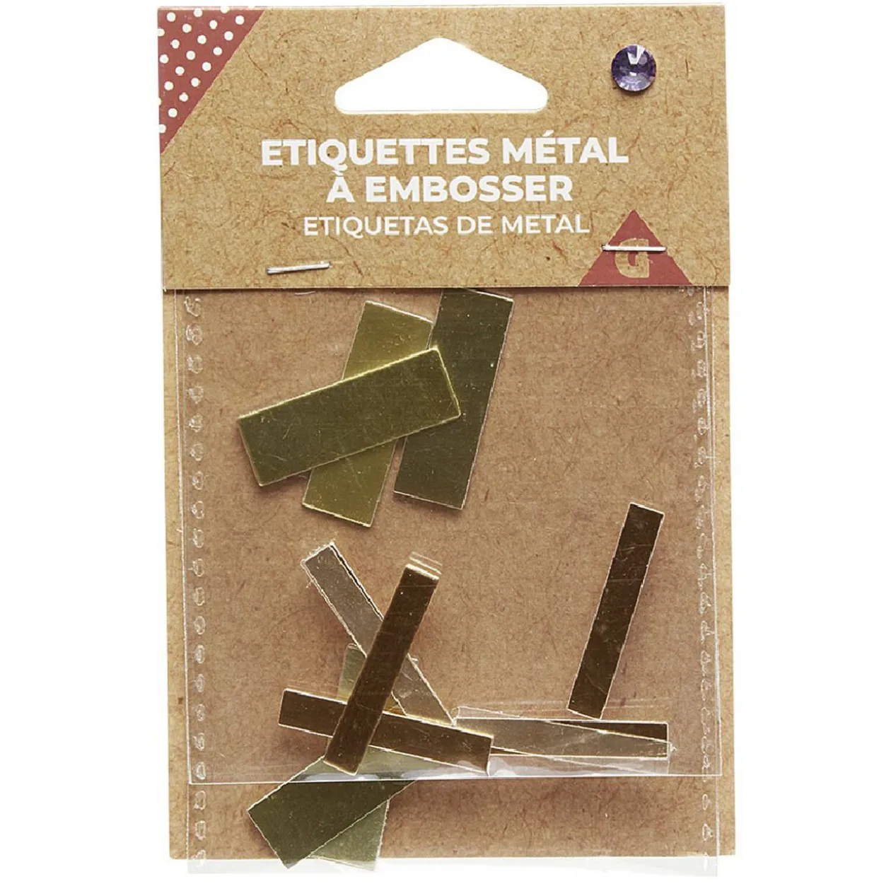 Etiquettes en métal à embosser