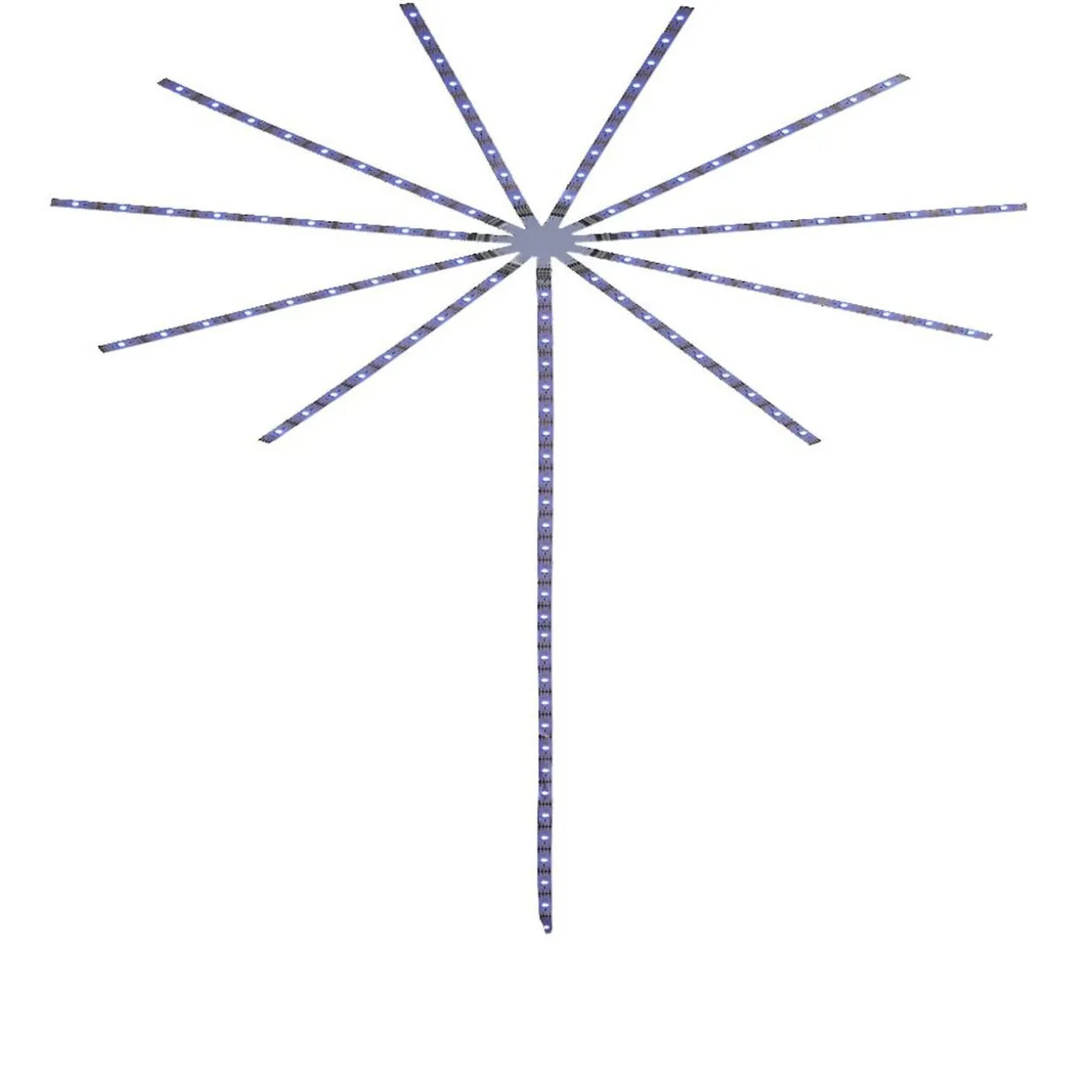 Feu d'artifice led couleurs changeantes H138cm