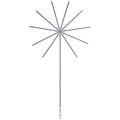 Feu d'artifice led couleurs changeantes H138cm