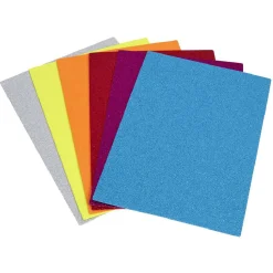 Feuille en papier mousse coloré pailleté x6