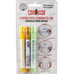 Feutre textile effaçable à l eau x3