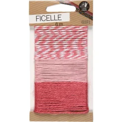 Ficelle rose 3x L.2 m
