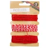 Ficelle rouge blanc L. 5 m x3