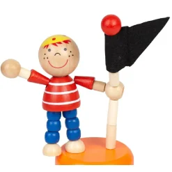 Figurine pirate marionette en bois