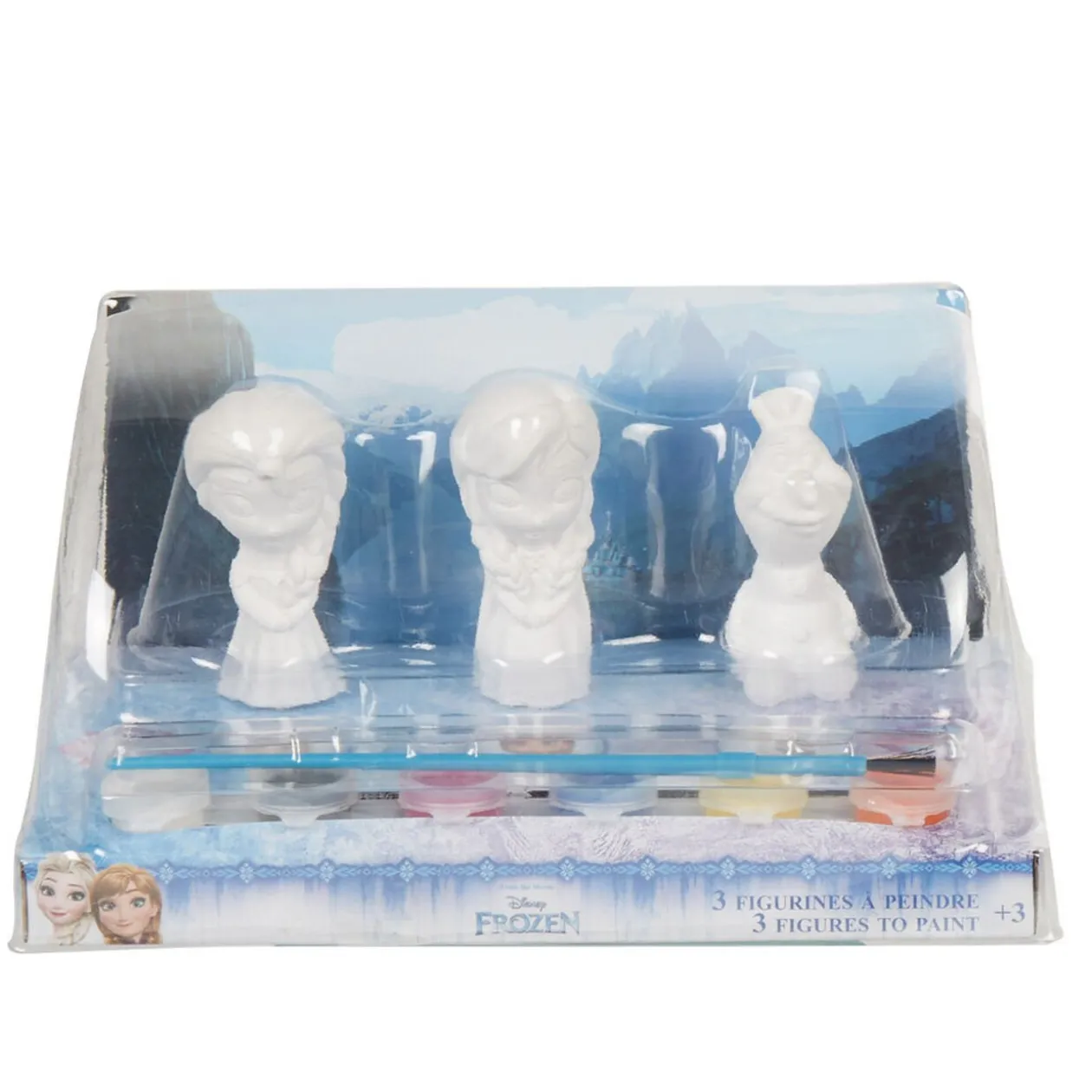 Figurine Reine des Neiges en plâtre x3