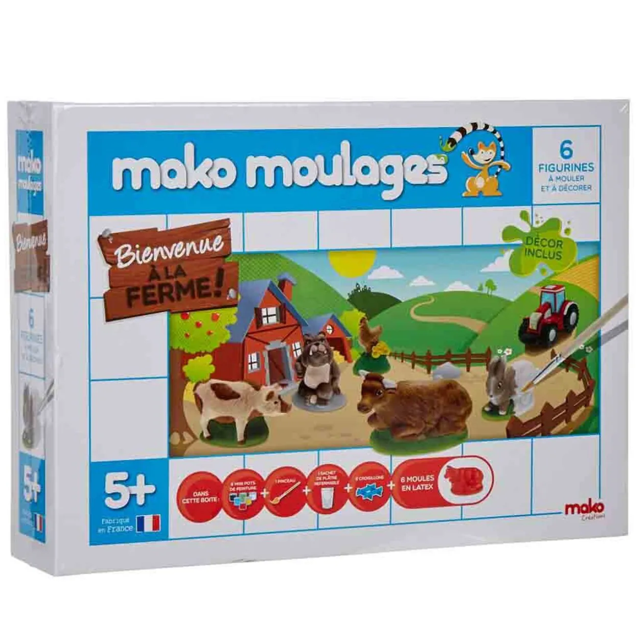 Figurines à peindre Mako moulage Bienvenue à la ferme