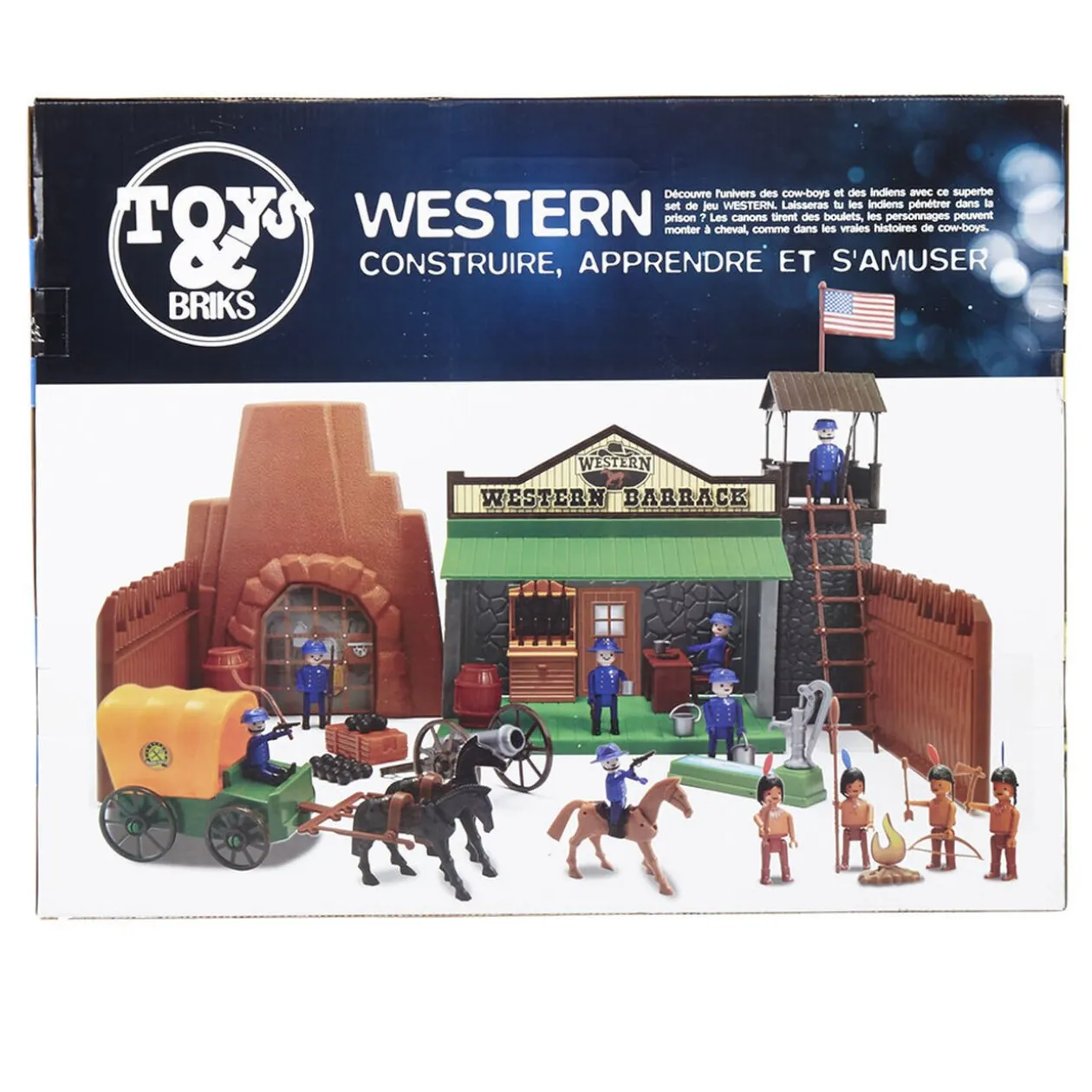 Figurines et accessoires western 150 pièces