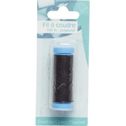 Fil à coudre polyester noir 100 m