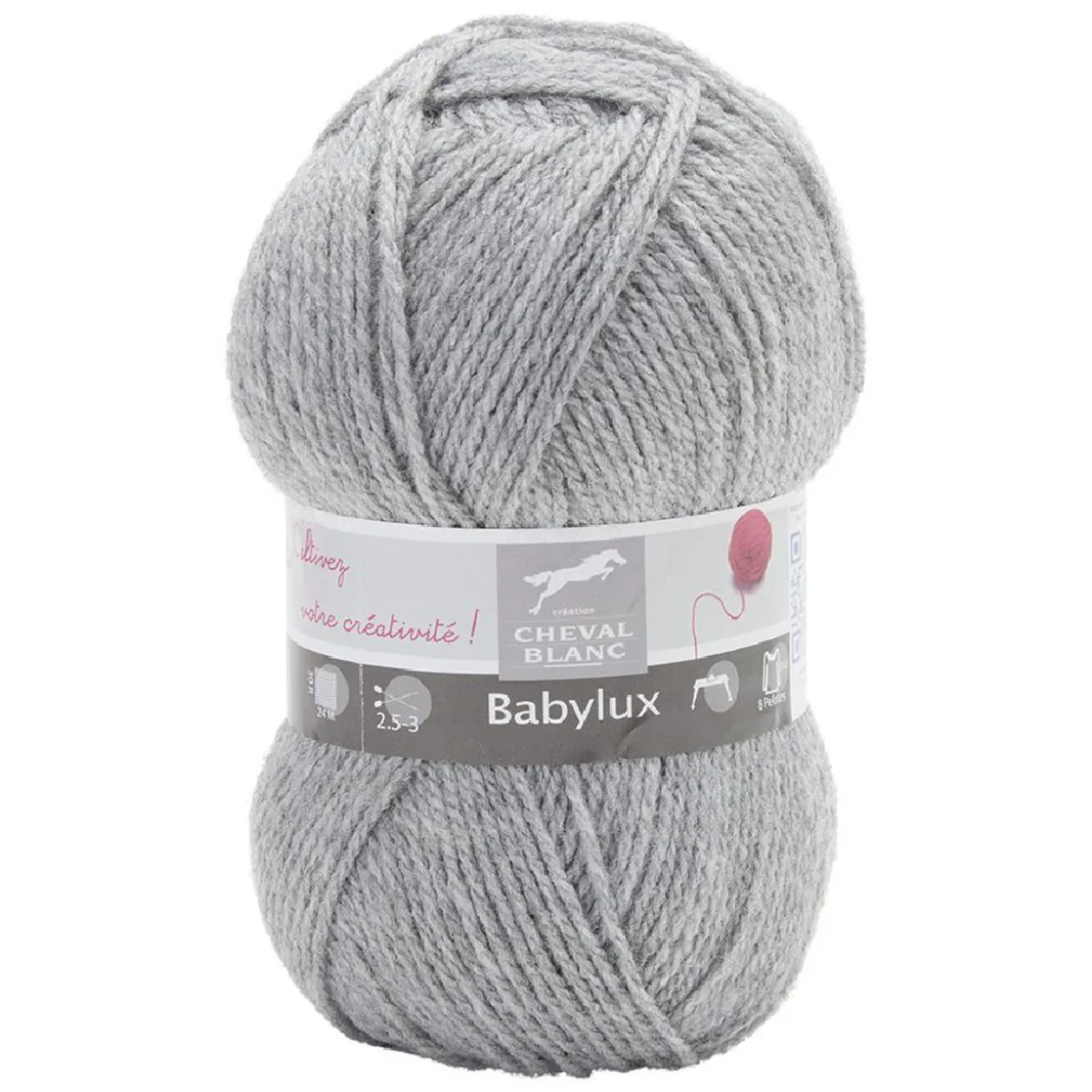 Fil à tricoter Babycol gris 50 g