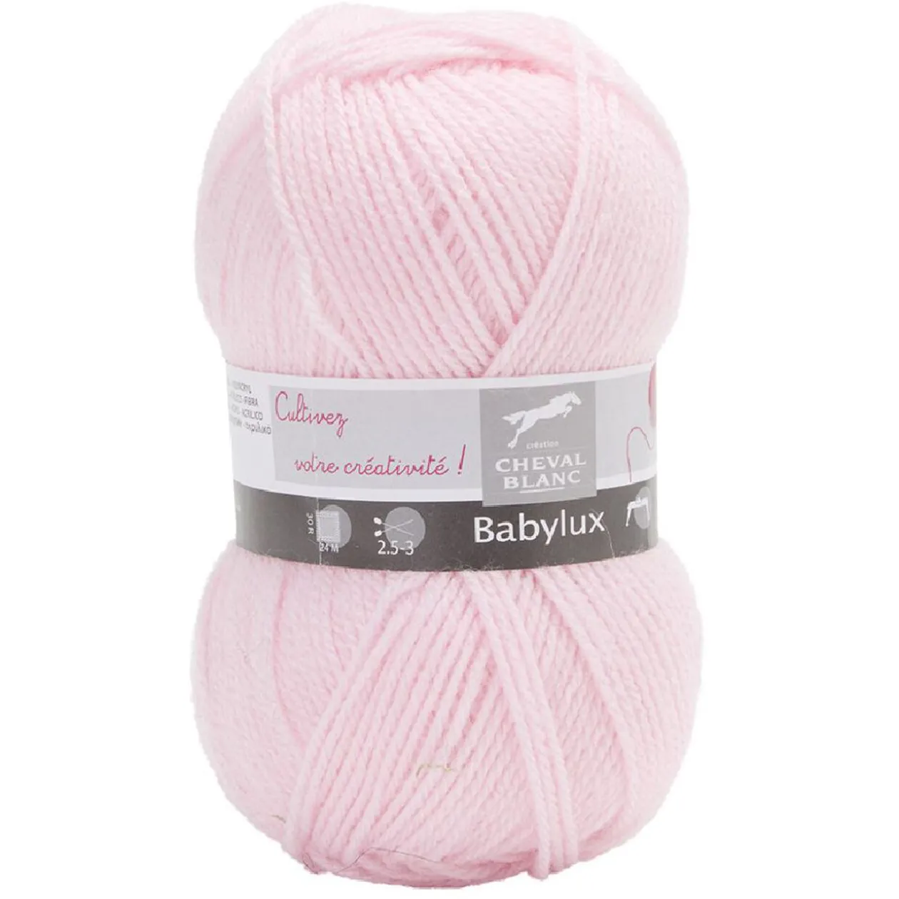 Fil à tricoter Babylx rose 50 g