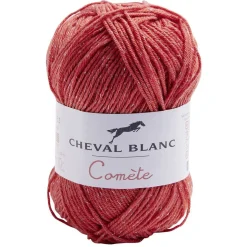 Fil à tricoter coton acrylique rouge