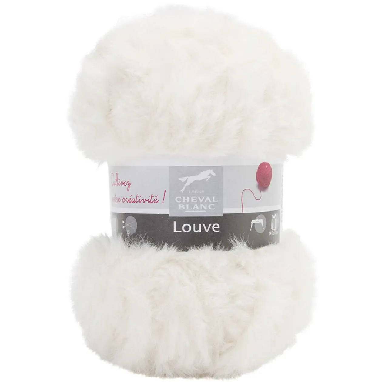 Fil à tricoter Louve blanc écru 50 g