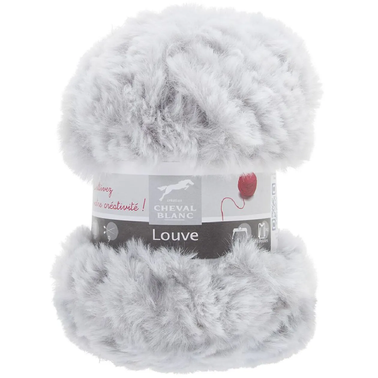 Fil à tricoter Louve blanc 50 g