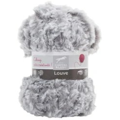 Fil à tricoter Louve gris 50 g