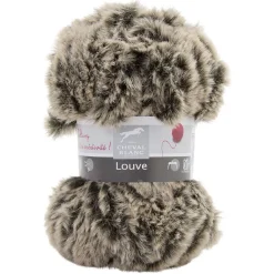 Fil à tricoter Louve marron 50 g