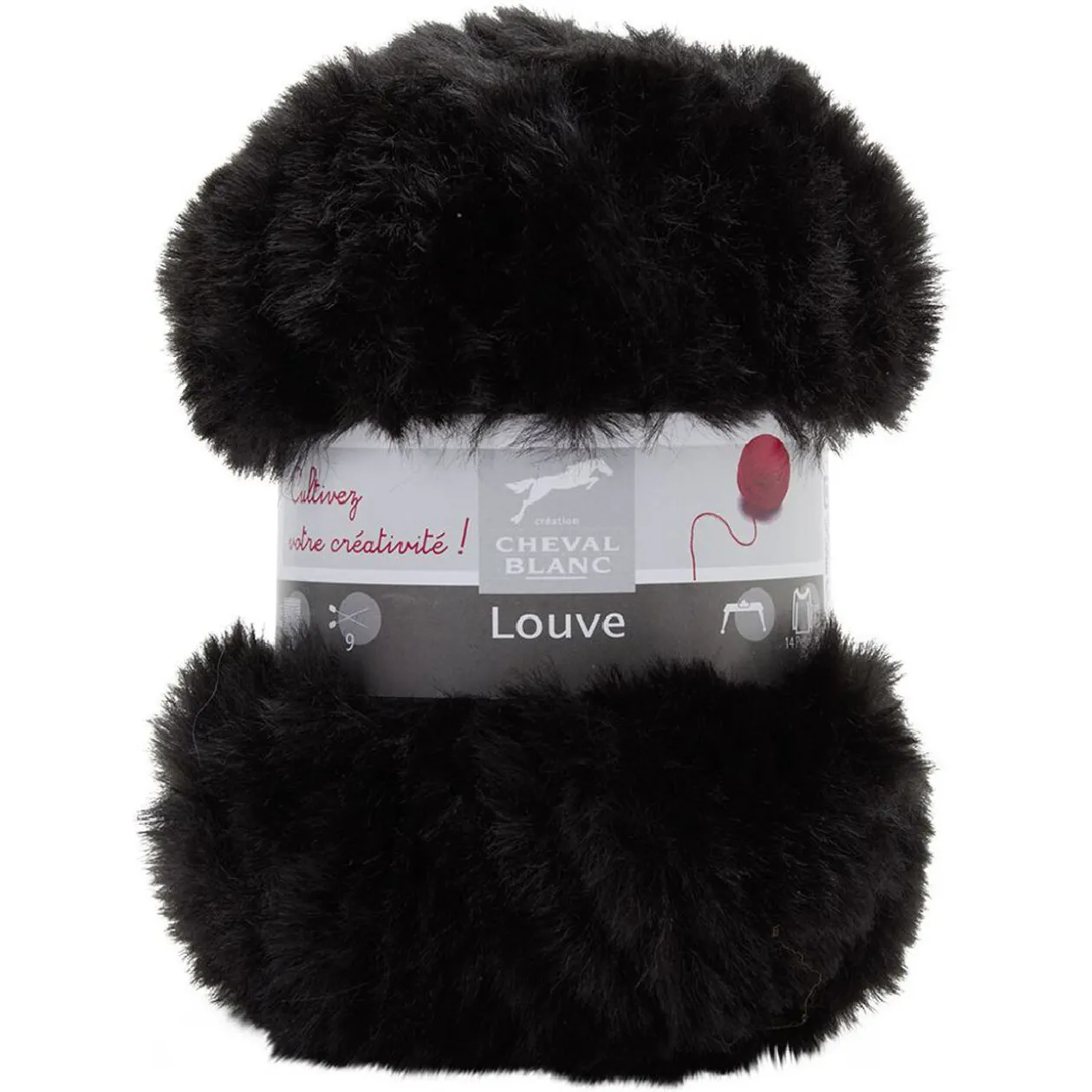 Fil à tricoter Louve noir 50 g