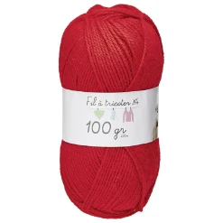 Fil à tricoter rouge acrylique