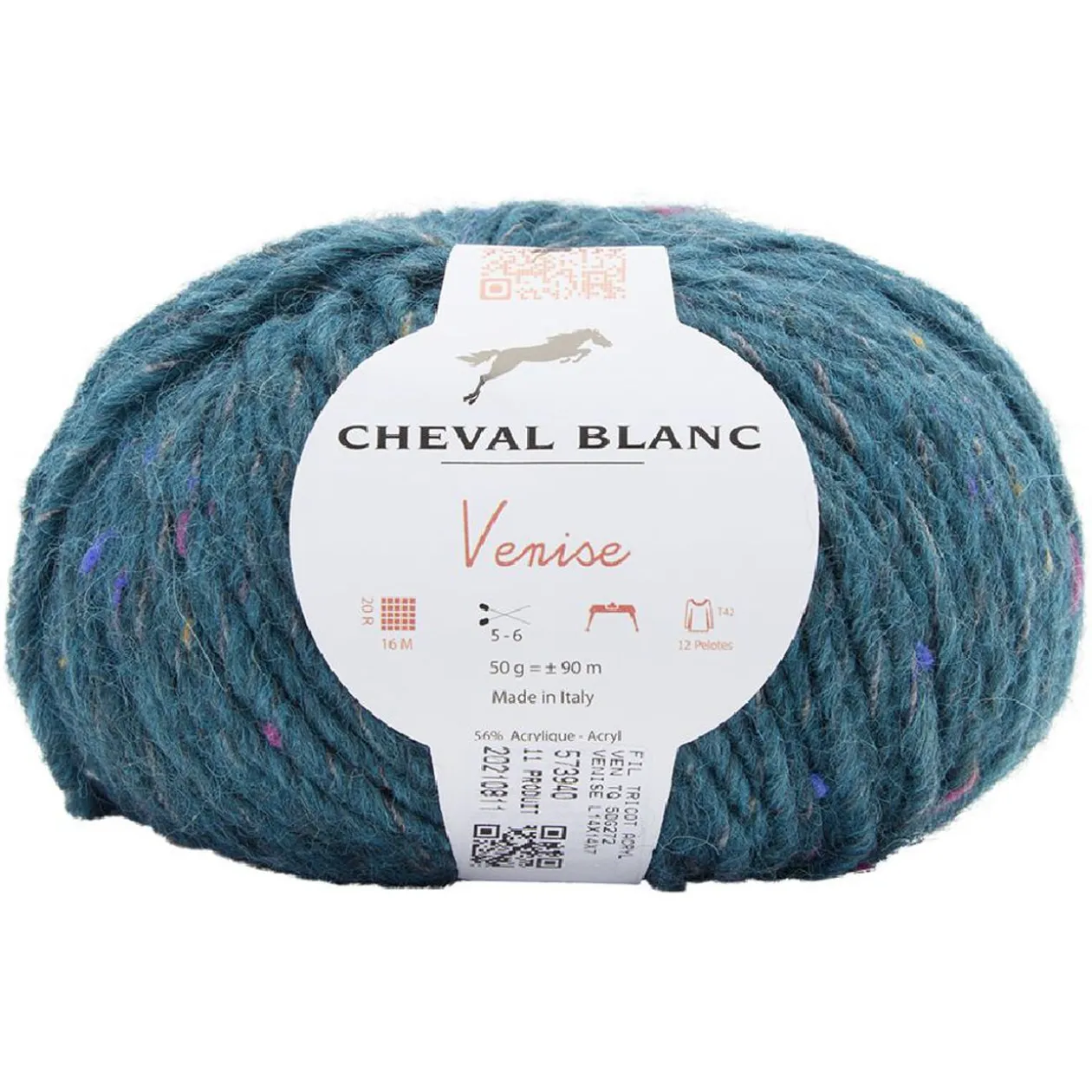 Fil à tricoter Venise turquoise 50 g