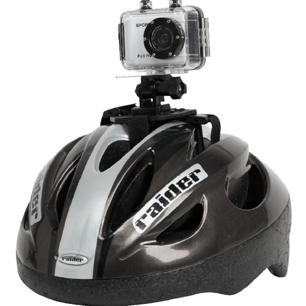 Fixation casque pour caméra sport