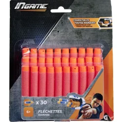 Fléchette en mousse bleu et rouge x30