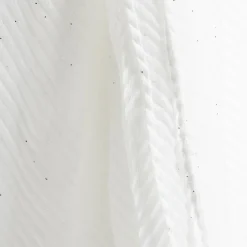 Foulard coton plissé blanc 70x180cm