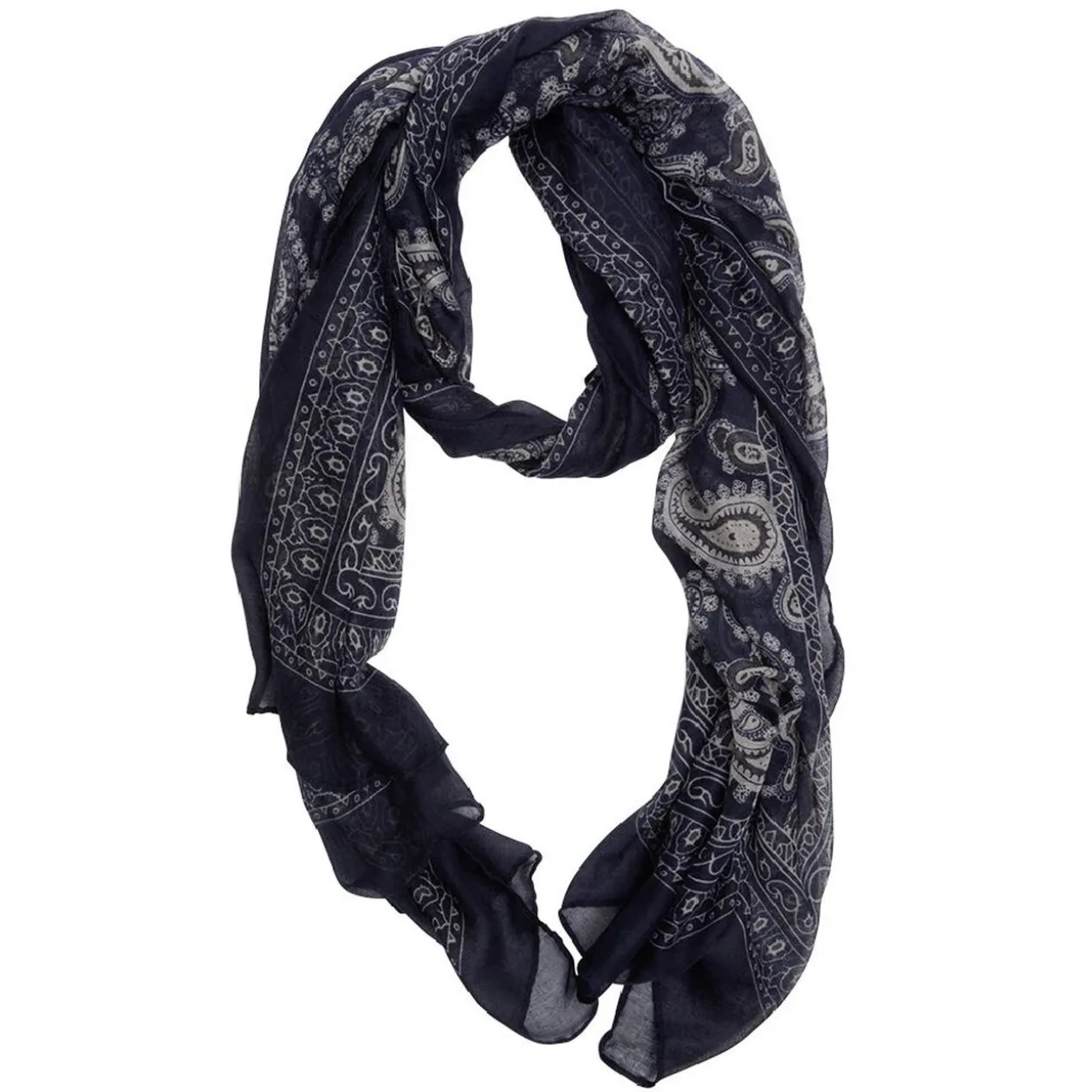 Foulard imprimé bandana bleu