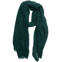 Foulard vert canard motif sequins