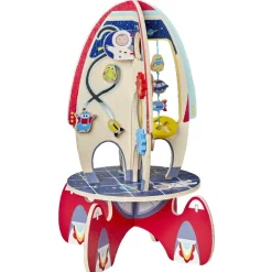 Fusée d'éveil multi-activités en bois