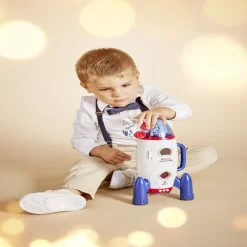 Fusée spatiale blanche