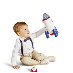 Fusée spatiale blanche