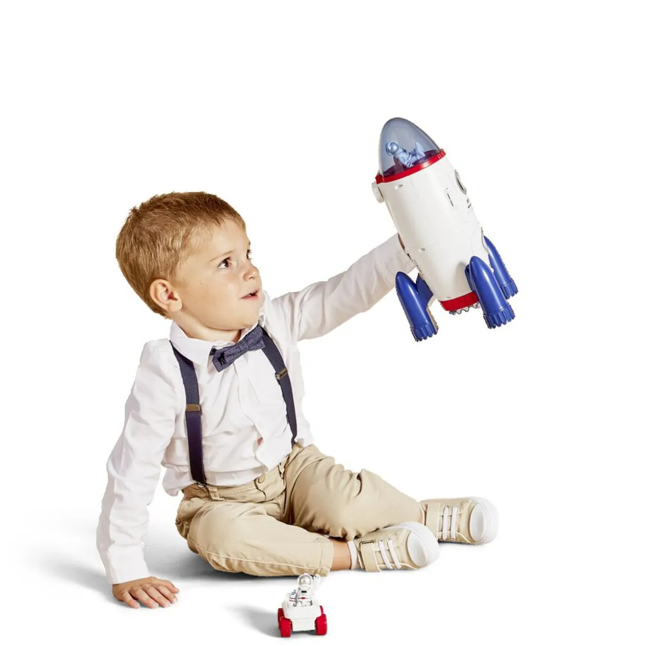 Fusée spatiale blanche