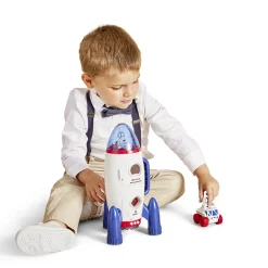 Fusée spatiale blanche