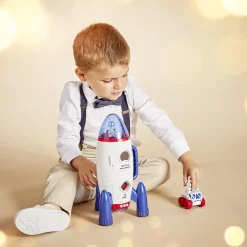 Fusée spatiale blanche