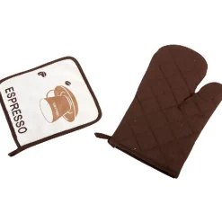 Gant de cuisine et manique espresso