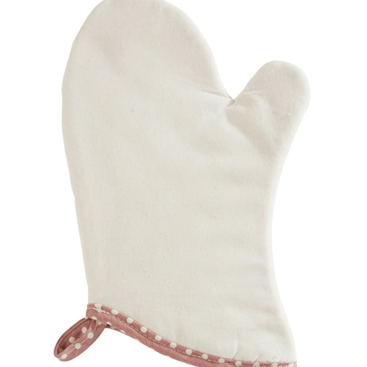 Gant de cuisine et manique rose beige